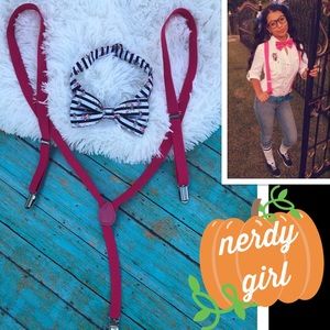 nerdy girl bundle=bow tie/suspenders